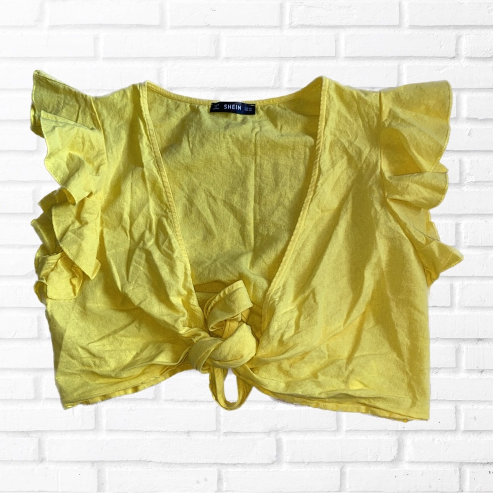 Women’s yellow crop top